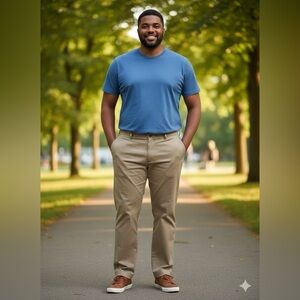 Haggar Mens Khaki Chinos Size 42